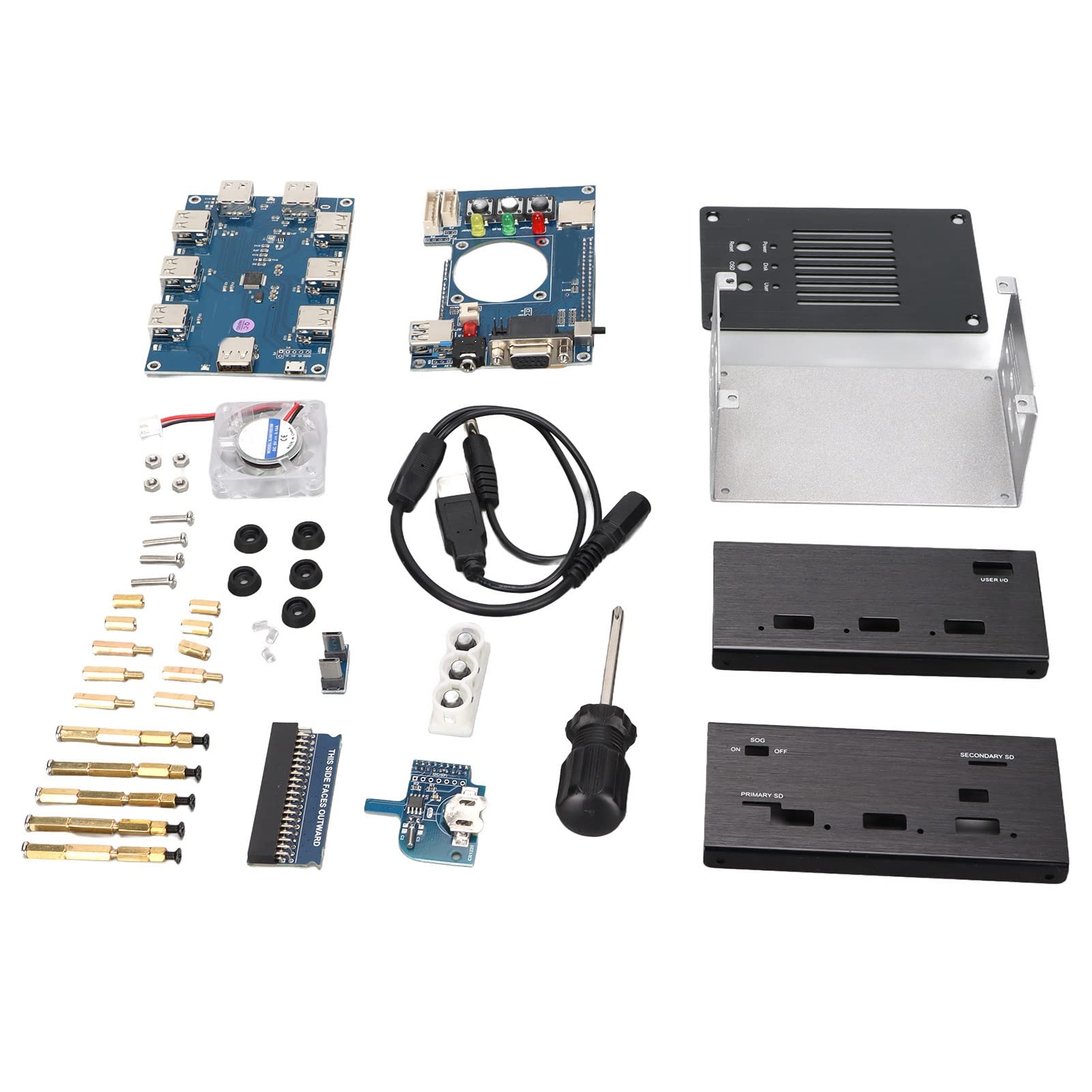 Zestaw Metalowej Obudowy FPGA do Samodzielnego Montażu, Płytka IO 32MB SDRAM, Zestaw Koncentratora USB V2.1 z obudową ze Stopu Aluminium, Idealny do Projektu Open Source Terasic DE10-Nano