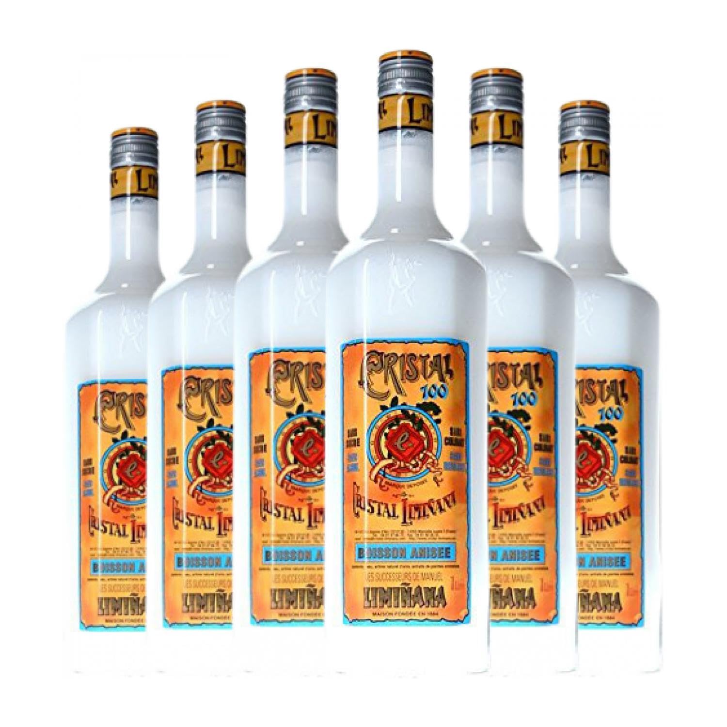 Schnapp Cristal 100 sin alcohol Botella Misil 1 L (Caja de 6 Botella Misil de 1 L)
