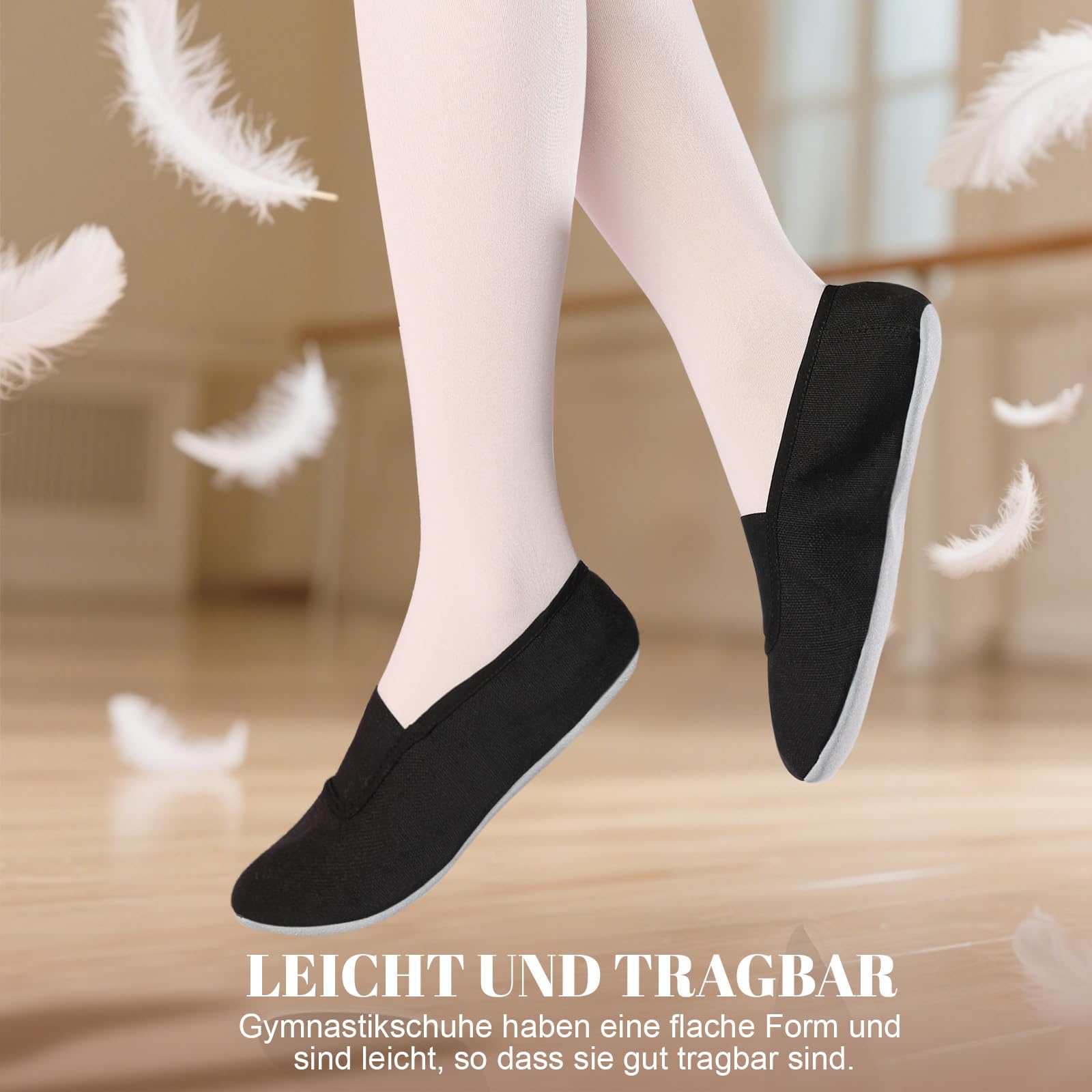 Zapatillas de gimnasia para niñas, jóvenes, mujeres, transpirables, zapatillas de deporte para niños, piel de vacuno, unisex, color negro