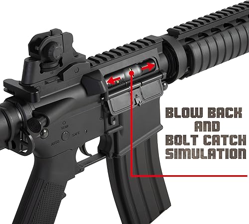 Miniatura 6 de EMERBU EMERBU - Pistola de bolas de gel de grado profesional M4A1 actualizado por EMERBU  Cuerpo de metal y nailon  Alta potencia de 11.1 V  Juego