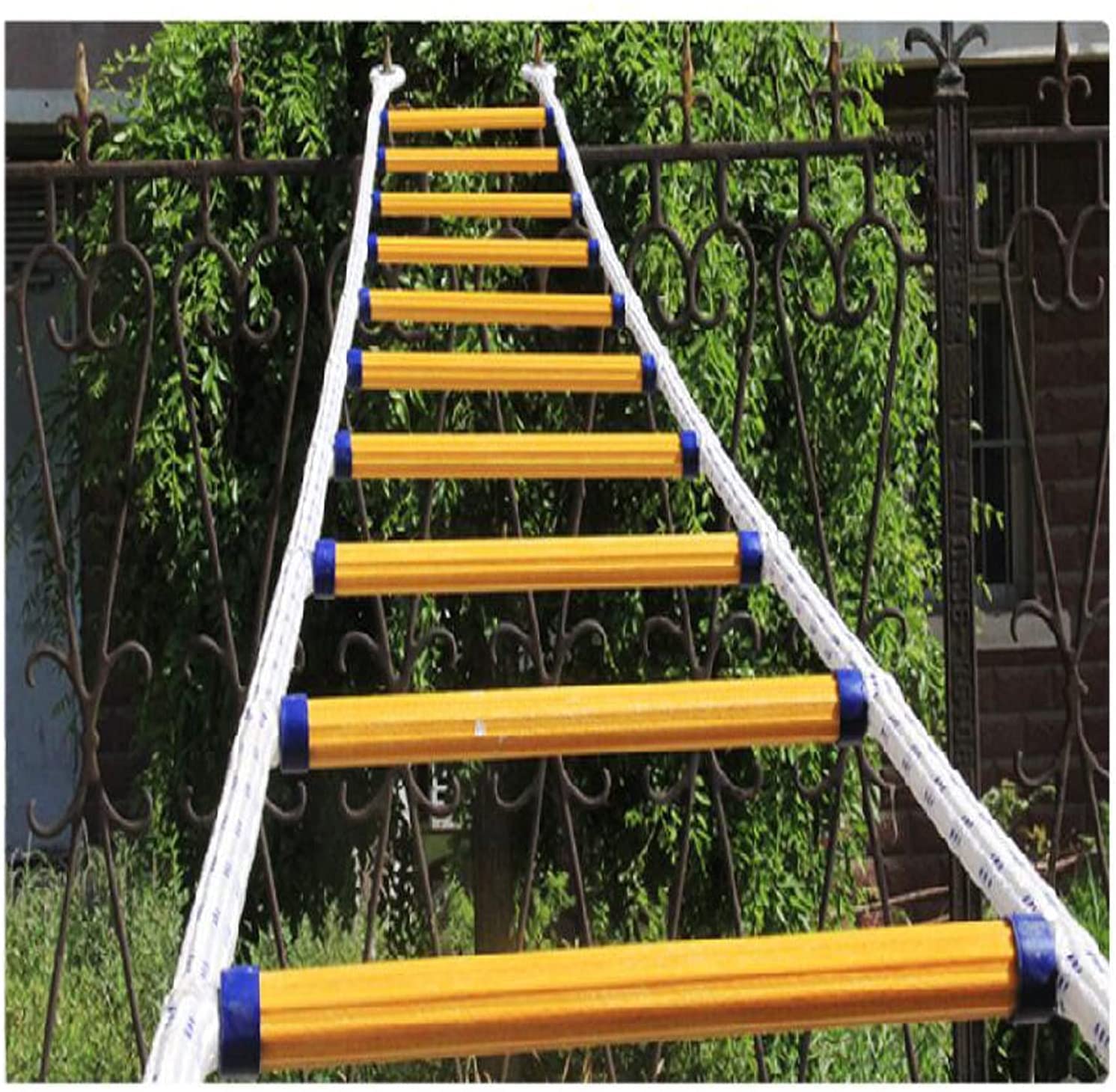 Escalera de Seguridad Escalera de Cuerda para Adultos para Columpios Escape 3/5/10/15/20/25/30 M Escaleras de Cuerda de Seguridad Resistentes al Fuego Capacidad de Peso hast