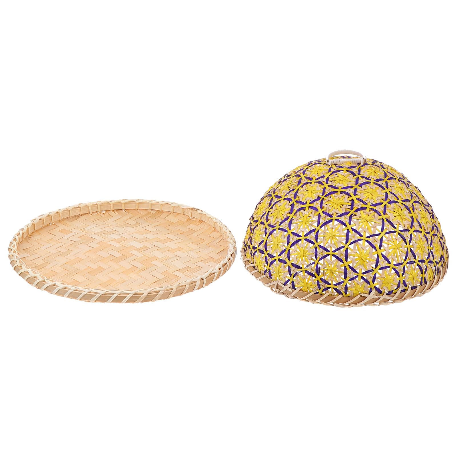 Cesta de bambú manual Hohopeti de 28x20 cm con cobertura para pan al vapor