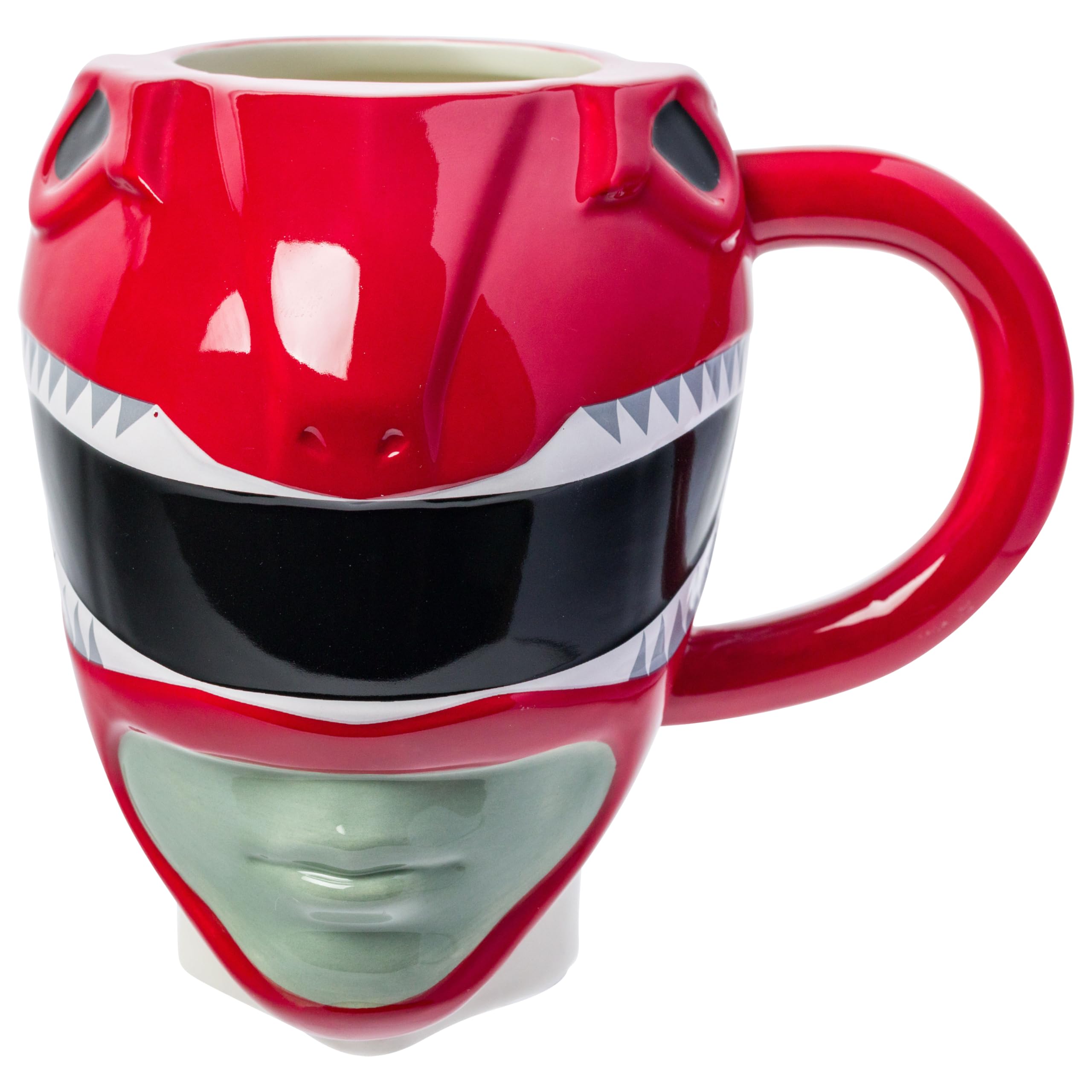 Silver Buffalo Power Rangers Red Ceramic 3D Sculpted Mug