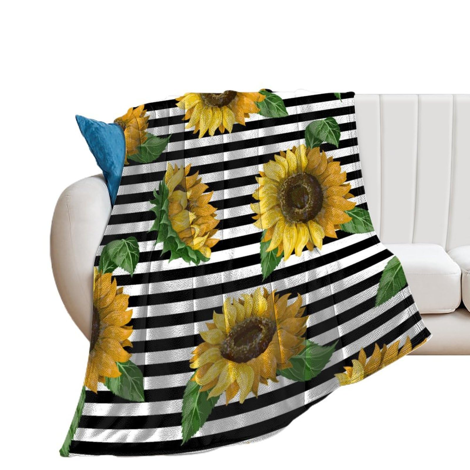 Couverture polaire tournesol jaune apporte douceur et bonheur