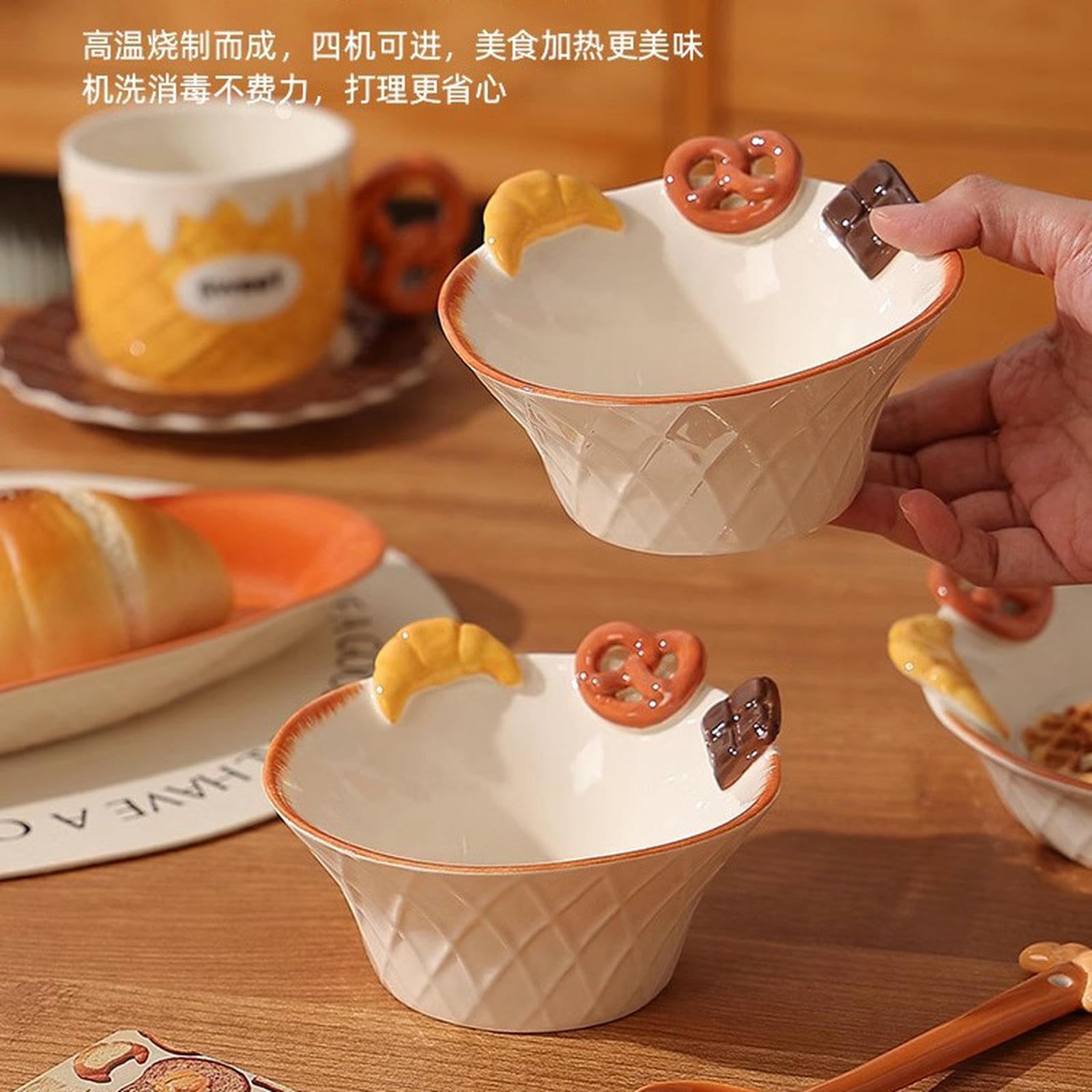 Vaisselle en céramique émaillée pour pain ou eau salée - Assiette de 20,3 cm