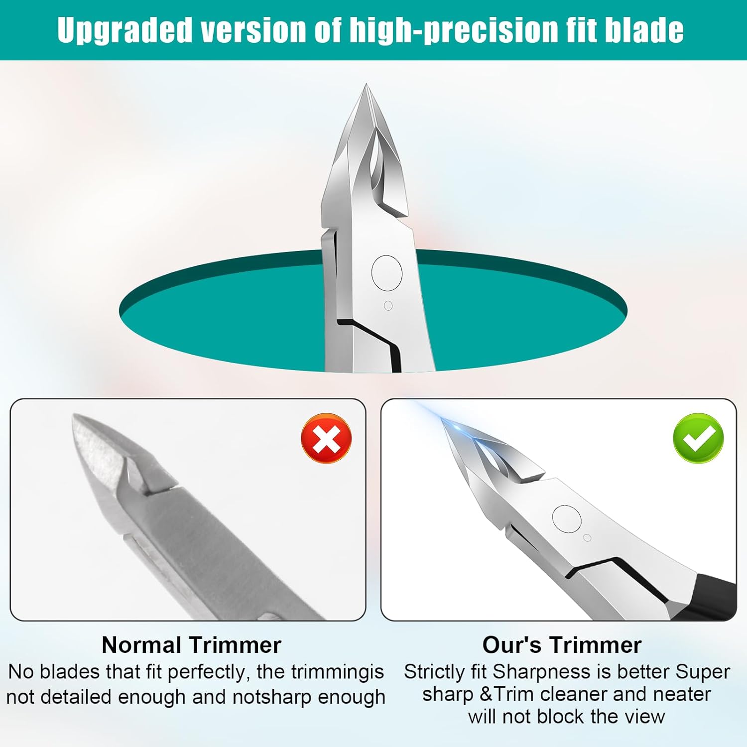 Cuticle Trimmer, 4mm Jaw Extremely , Cuticle Clippers for