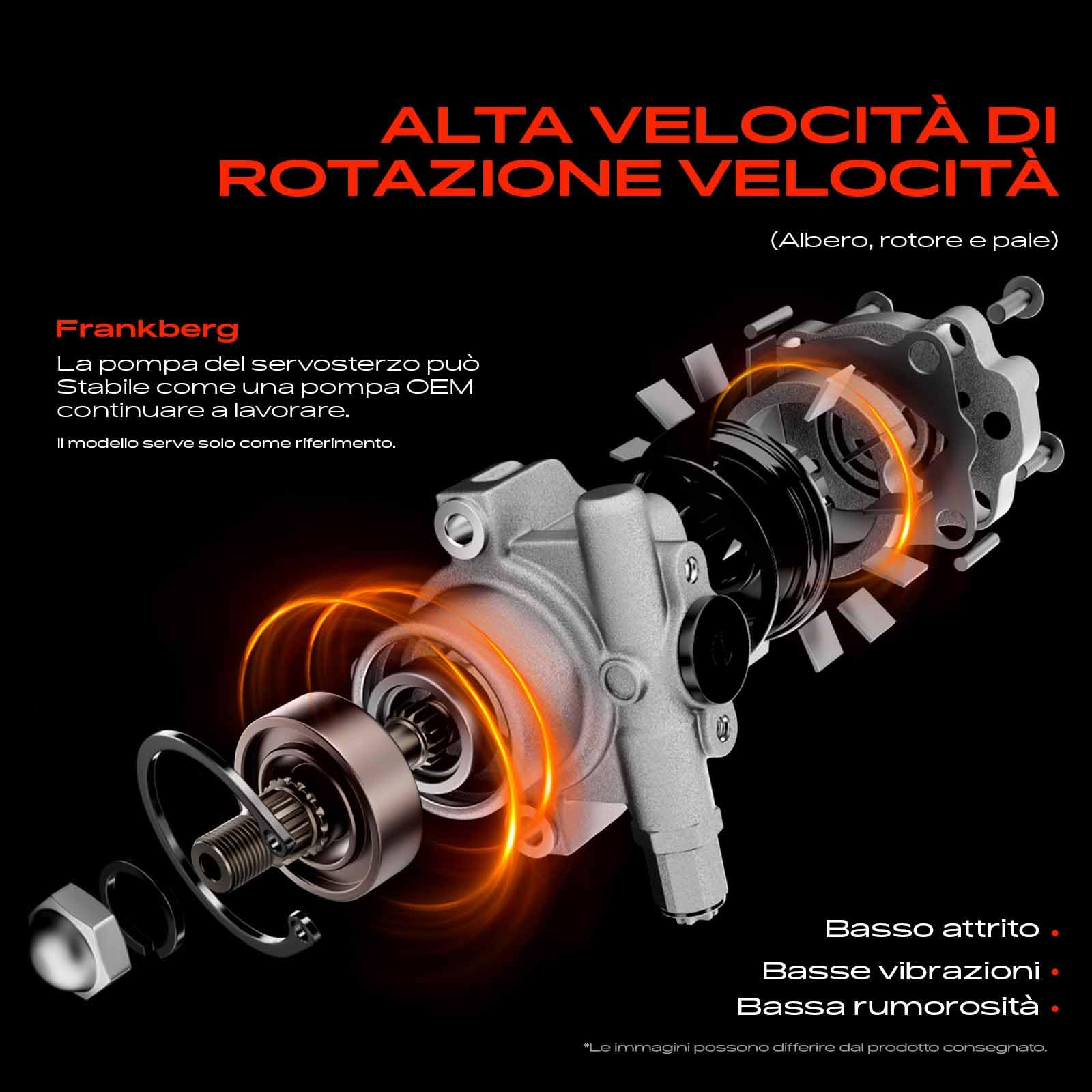 Frankberg Pompa servosterzo Compatibile con Serie 3 Touring E46 Serie 5 Touring E61 Serie 5 E60 Serie 3 E46 X3 E83 Replace# 32416762279