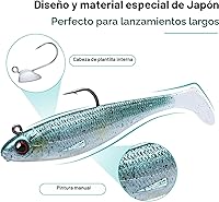 Vista 4 de TRUSCEND Easy Catch Pre-Rigged Soft Lures, Unique Vibrating Swim Action and Trembly Sinking Move for More Bites, Amazing Soft Swimbait for Family