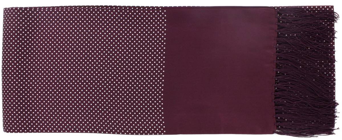 Michelsons Of London Men's Burgundy Narrow Pin Dot Silk Scarf