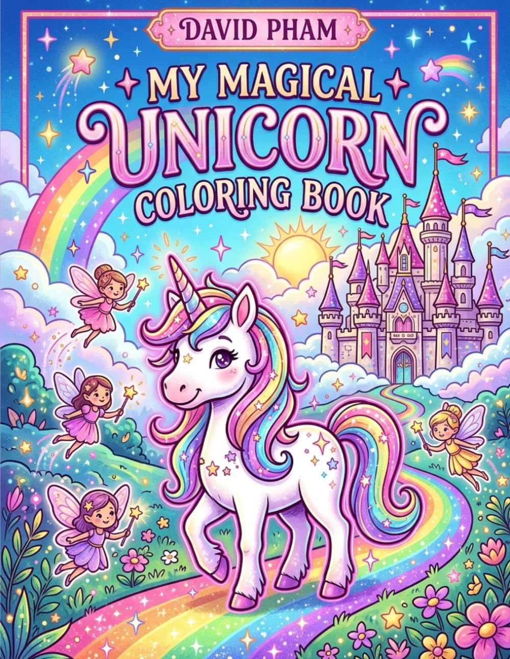 My Magical Unicorn Coloring Book: Rainbow Unicorns, Fairies & Castles for Girls Ages 4-8