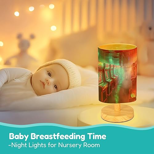 Miniatura 3 de Bedside Desk Lamps, Minimalist Neon Retro Arcade 80s Nightstand Lamps, Small Table Lamp for Nursery Girls Kids Bedroom Classroom Living Room Dorm