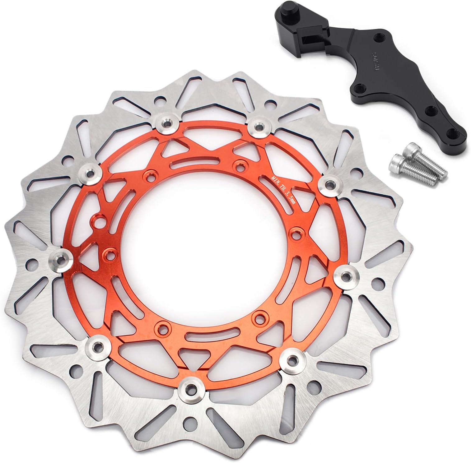 TOFR 320mm Brake Disc Brake Caliper Adapter for HUSQVARNA FE FX TE TX 150-450 22-UP for GASGAS EC EX MC 125-450 21-UP