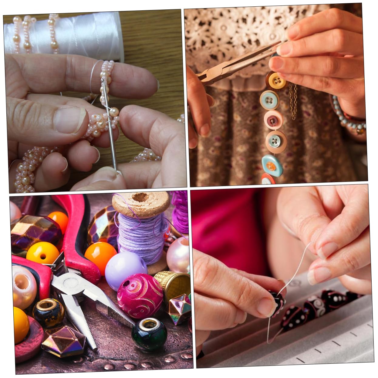 PERSELOSO Kit Bijoux 768 Pièces en Boîte, Pinces et Accessoires Métal Or