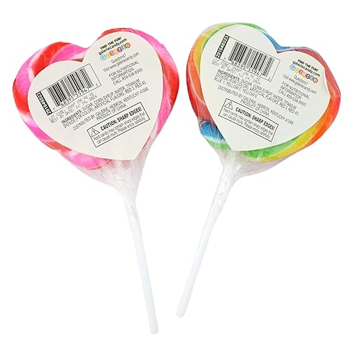 Miniatura 6 de Paletas de corazón para el día de San Valentín, ventosas envueltas individualmente, paquete de 12