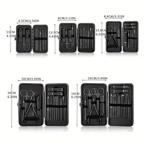 Miniatura 4 de Juego de manicura, juego de cuidado de uñas de acero inoxidable, herramienta profesional de aseo para uñas encarnadas, kit de pedicura y cortador de