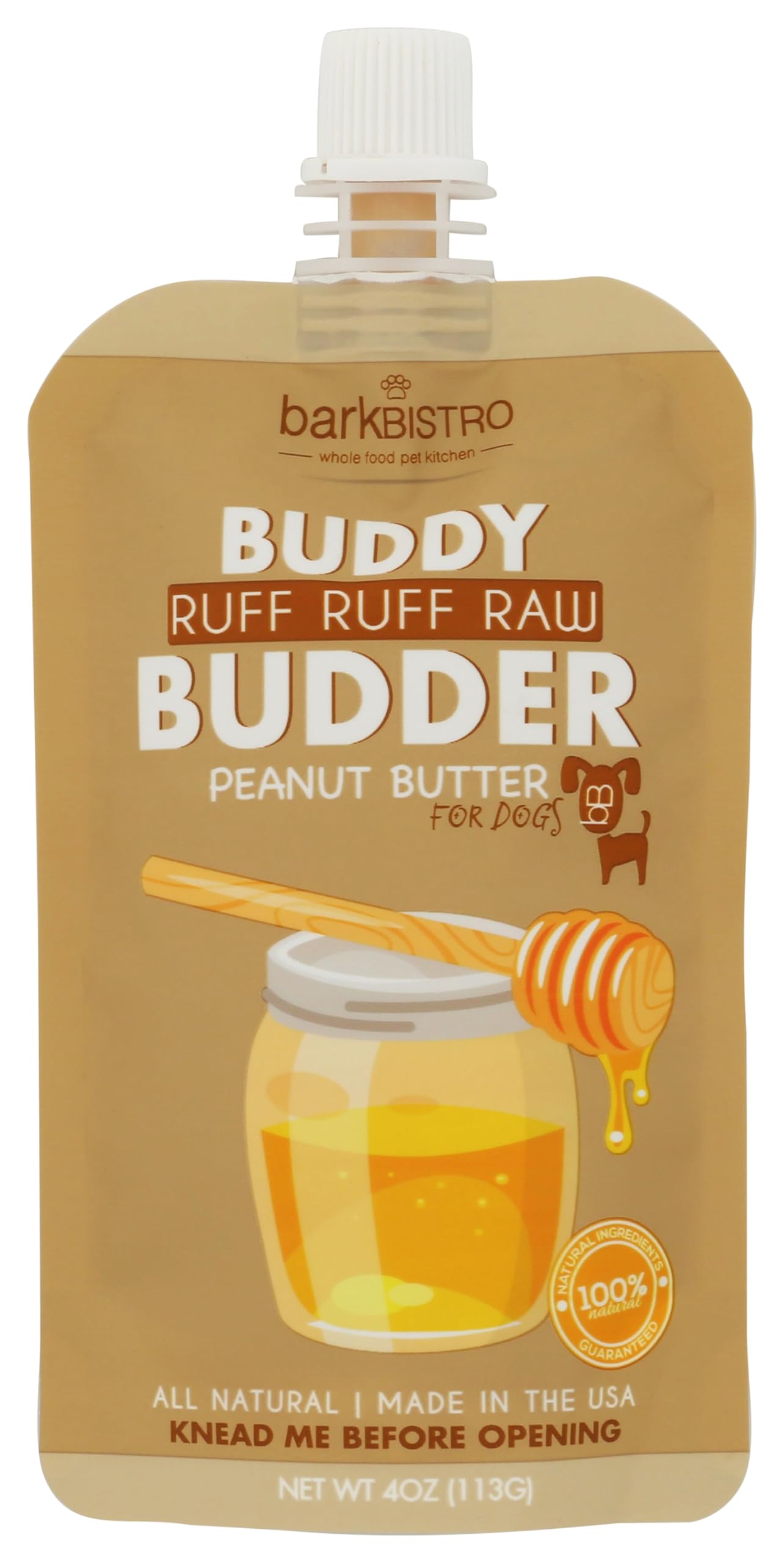 Dog Peanut Butter - 4oz Squeeze Packs Mixed Flavor Budder