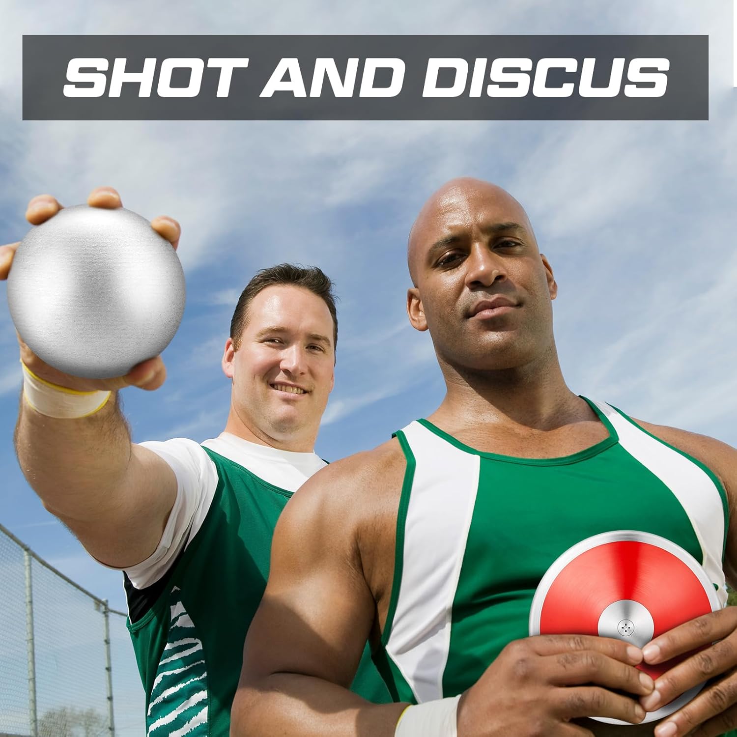 2 Pcs Throwing Discus and Iron Shot Put Ball Set Track and Field Training Equipment for Beginners Throwers Outdoor Practice