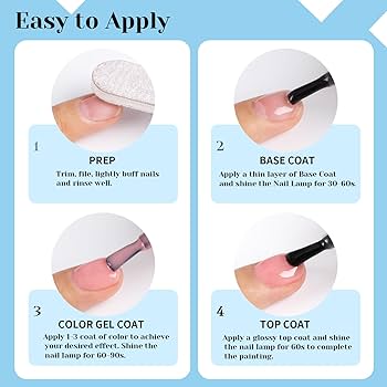 Amazon.com : TUTUYU Pastel Blue Gel Nail Polish,Macaron Blue