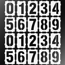 Stencilogy Interlocking Number Stencil Set 20 Reusable Pieces for Numbers 09 Durable 10 Mil Plastic for Wood, Walls, Signs, Crafts 6 Inches