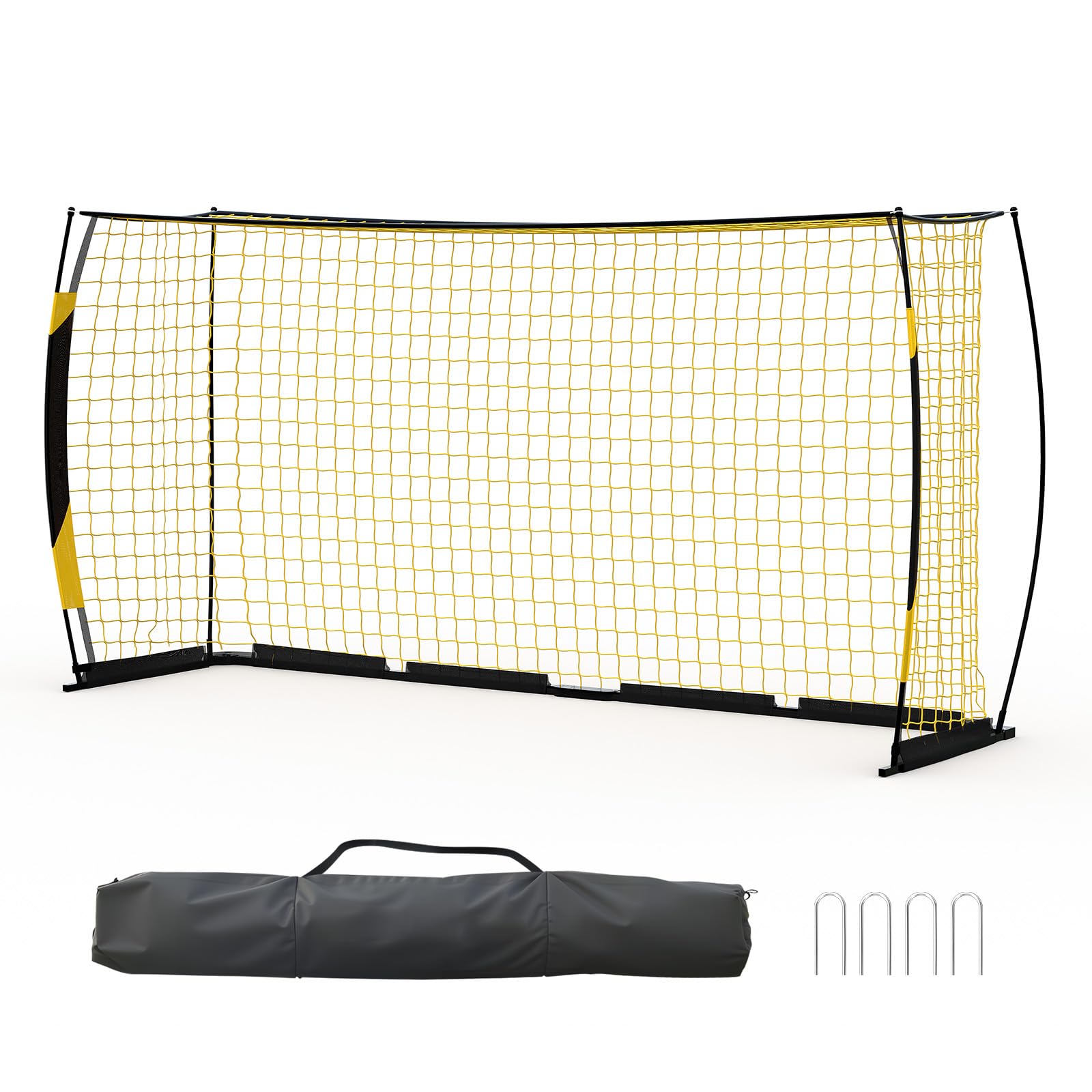 Photo 1 of 12X6 FT Portable Soccer Goal for Backyard, Sturdy Collapsible Metal Frame, All-Weather Soccer Net, Easy Quick Setup, Training Equipment for Indoor Outdoor Use with Carry Bag