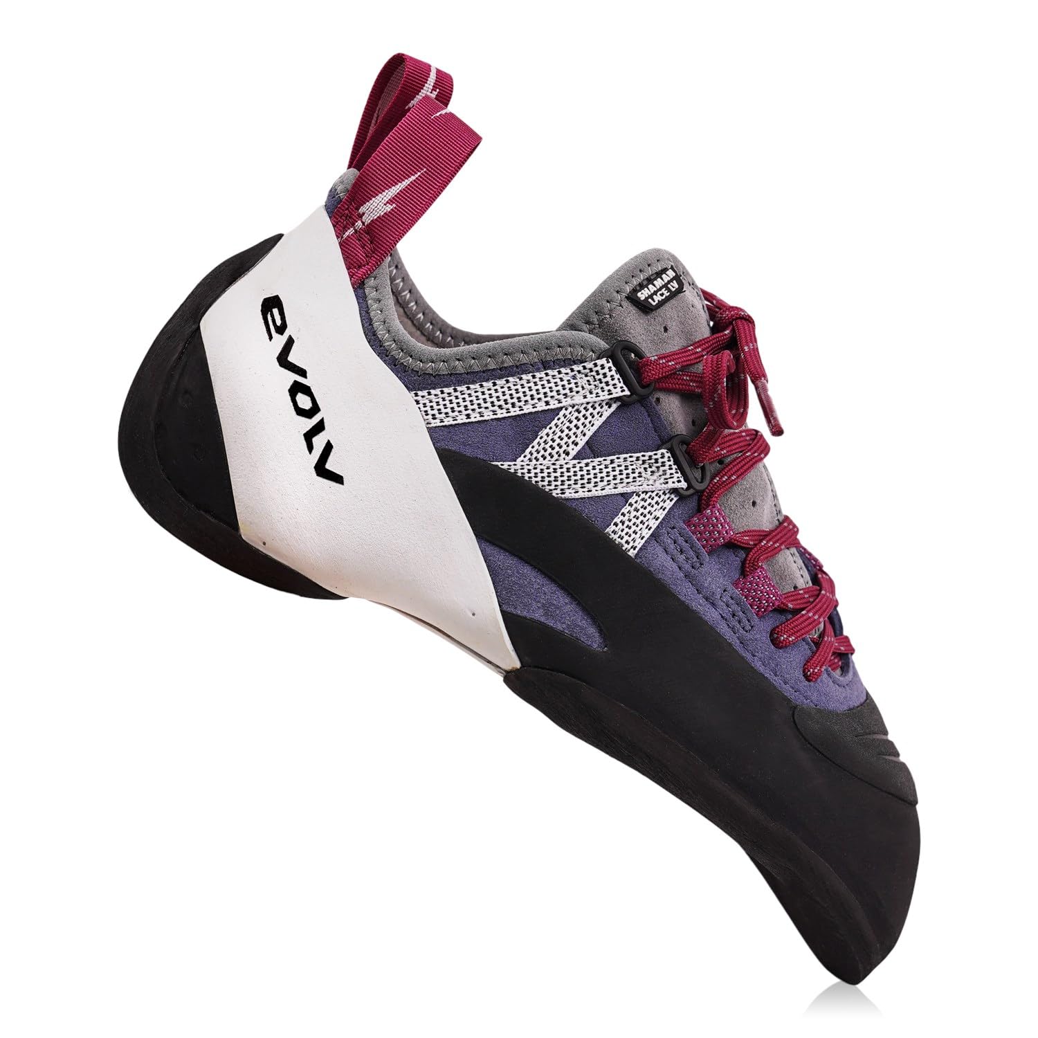 EVOLV Shaman Lace LV Climbing Shoes - Beet Red/Slate 9