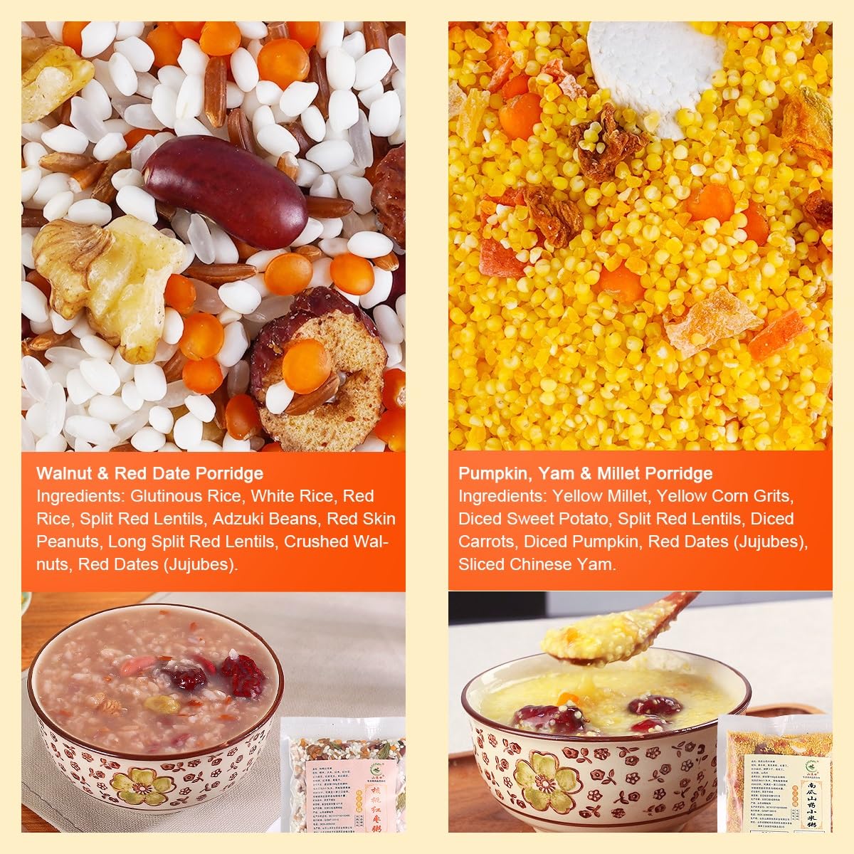Coffret De Bouillie Grains Intégraux 7 Jours, Sachets Indépendants 100g, 28 Ingrédients Naturels Variés, Saveurs Distinctes