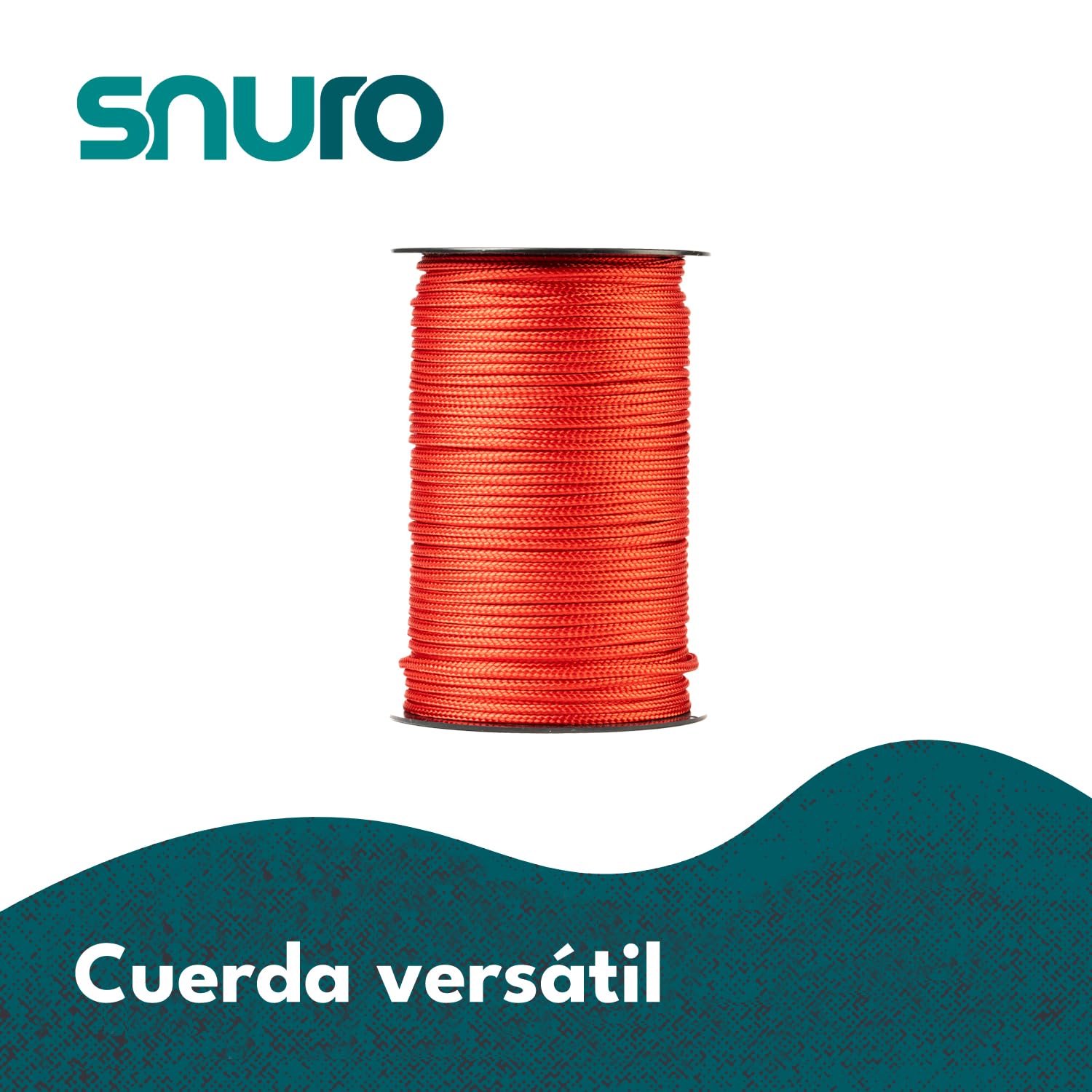Cuerda de poliéster (3 mm, 100 m, rojo) - Poliéster trenzado - Sólido, resistente a la intemperie y versátil - Carga de rotura 153 kg