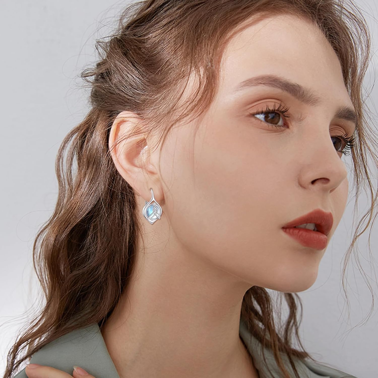 VONALA 925 Sterling Silver Leverback Earrings Tree of Life Jewelry Gifts for Women