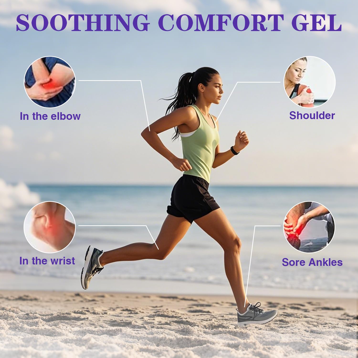 Kresin Joint Comfort Gel, Kresin Joint Comfort Purple Gel, for Neck, Back, Knees, Lumbar, and Feet, Absorb Quickly, 1PC, Mauve — Amazon image 3