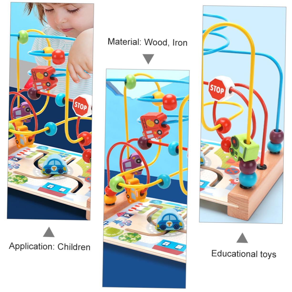 UPKOCH Giocattolo Educativi per Ragazzo Ragazza Labirinto Perline Rotondo in Materiale Sintetico per Esercitare capacità Cognitive e Migliorare Immaginazione