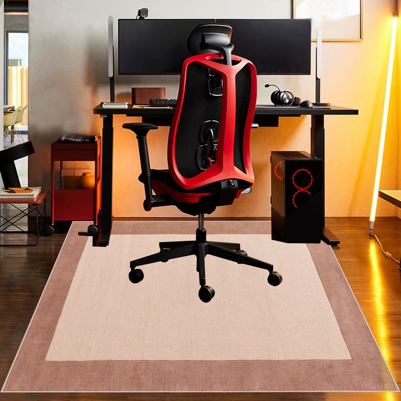 Tapis de protection en carrelage et sol dur pour fauteuil de bureau et bureau tissu 150cm