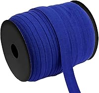 Vista 18 de Muka Cinta al bies de 109 yardas, cuerda plana elástica de 5/8 pulgadas para ropa, puños, ropa interior, manualidades, 01 blanco