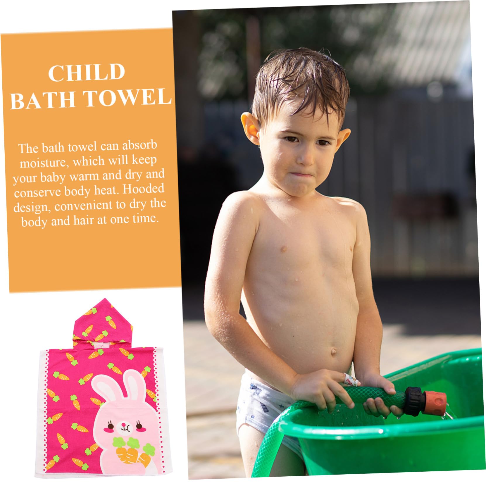 Cabilock 3 Piezas Capa De Albornoz Infantil Toalla De Baño con Capucha para Bebé Toalla De Baño para Niños Toallas De Playa para Niños Bata De Baño para Toalla De Bebe Fibra Extrafina