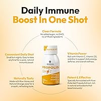 Vista 2 de BEE and You - Suplemento de propóleos 100% natural de apoyo inmunológico, antioxidantes, vitamina C, VIT D3, zinc, jugo de naranja, miel cruda, 1.69