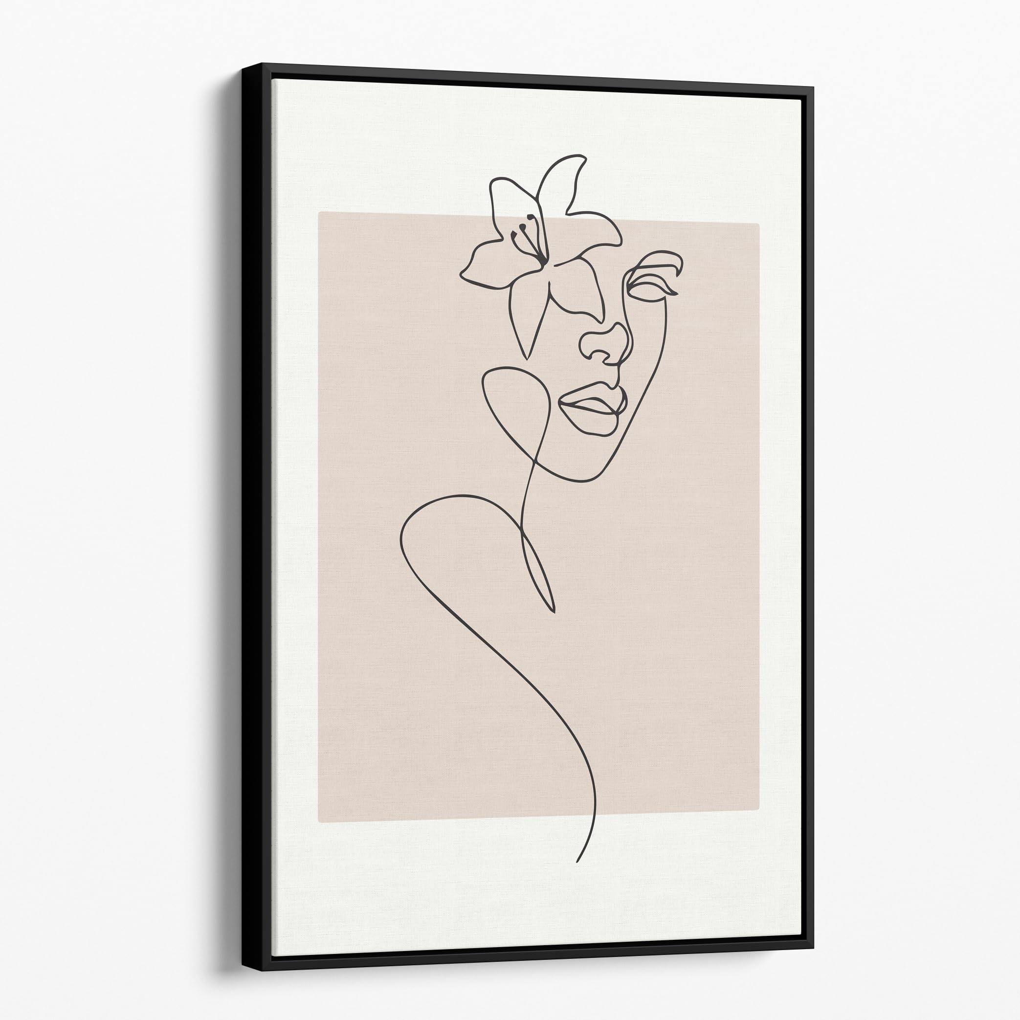 Quary Canvas Floater Wall Frame Deep Canvas Paintings For Living Room Bedroom Office. (13 × 19 inch, Stop Staring, Black Frame)