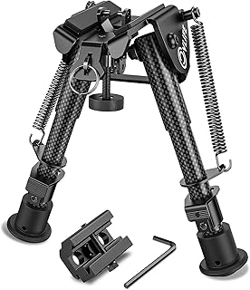 CVLIFE Bipod, Carbon Fiber Bipod for Rifle with Picatinny Adapter 6-9 Inches Bipod - CVLIFE