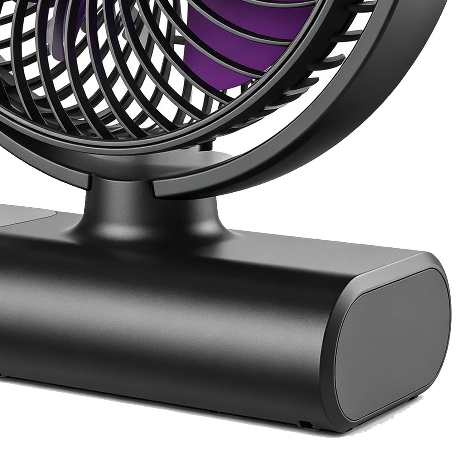 Ventilatore da parete Doppia Testa Ricaricabile Rotazione Multi-Angolo | Ventilatore Per Comodino Per Campeggio, Ufficio, Casa, Esterno, Tenda, Palestra, Studio E Lettura