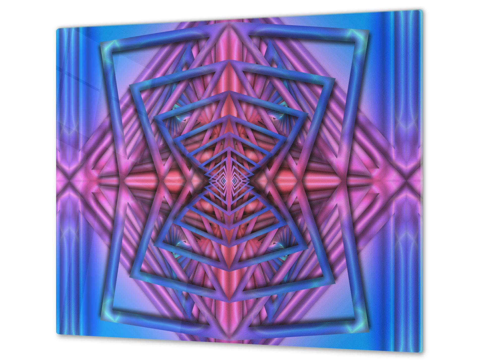 Tempered Glass Cutting Board – Worktop Saver and Pastry Board; Measures: Single: 23,62” x 20,47”; Double:2 x 11,81” x 20,47”; D01 Abstract Series: Mosaic 1