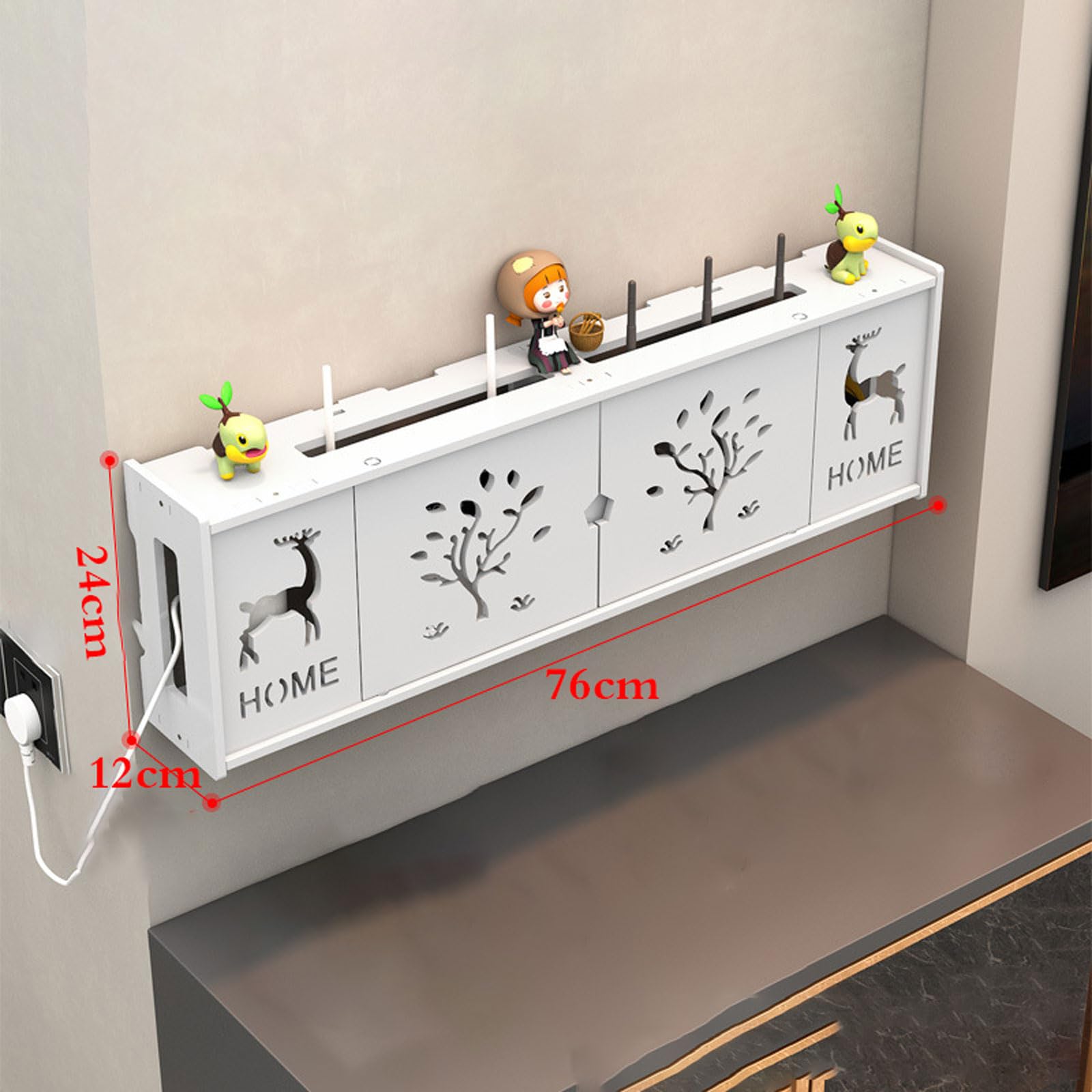 WiFi Router Storage Box,Wand WLAN-Router Aufbewahrungsbox,Router Aufbewahrungsbox,Router Schrank,Heizkörper Abdeckung WLAN Box,Router Verstecken,Router Box,für Router Kabel Organizer