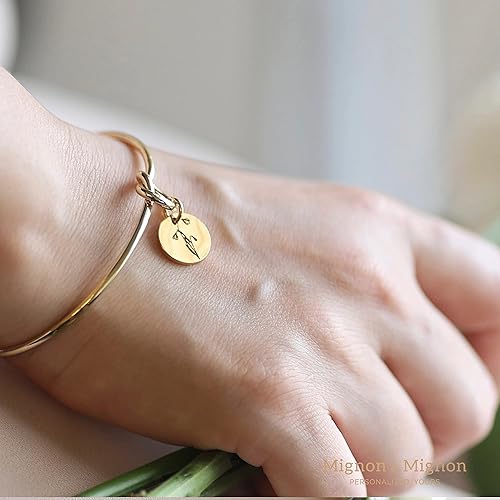 Miniatura 5 de MignonandMignon Birth Month Flower Knot Bracelet Bridesmaid Proposal Jewelry Bridal Shower Gift Poppy Bracelet Gift for Her - KBR-FL