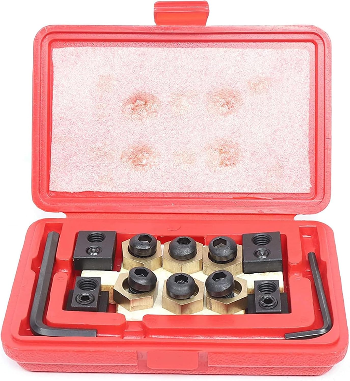 18 Pcs 5/8 Inch T-Slot Eccentric Clamping Kit, 1/2-13 Thread T-slot Clamping Nut Kit Lathe Mold Tool for Lathe Milling Machine Eccentric Fixture