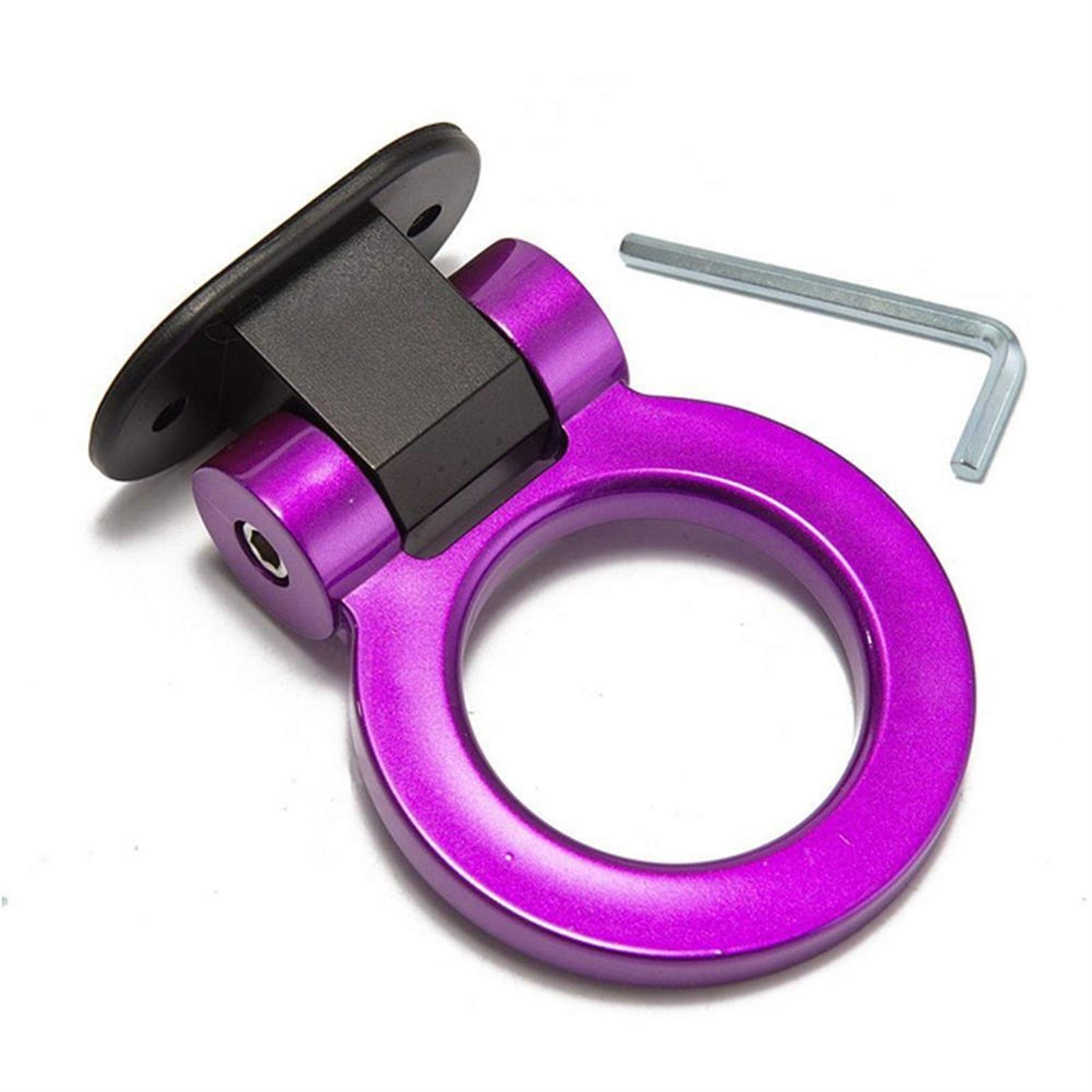 Tow Hooks, Kit Car Trailer Hooks Sticker Decoration Rear Front Affix Racing Ring Vehicle Towing Hook Bar(Purple)