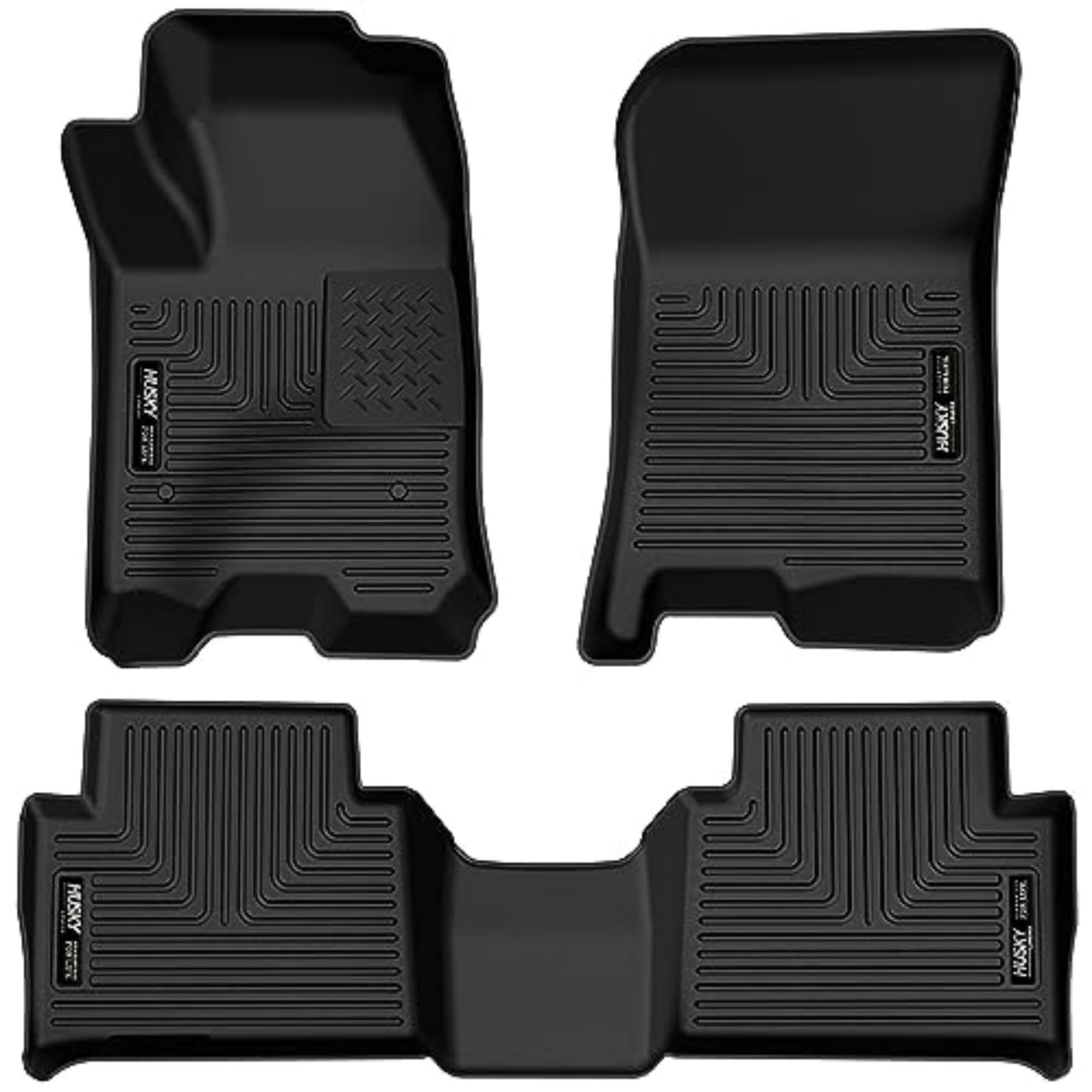 Husky LinersWeatherbeater Floor Mats | Fits 2024 - 2025 Chevrolet Colorado & GMC Canyon Crew Cab | Front & 2nd Row, 3-pc Black - 99221