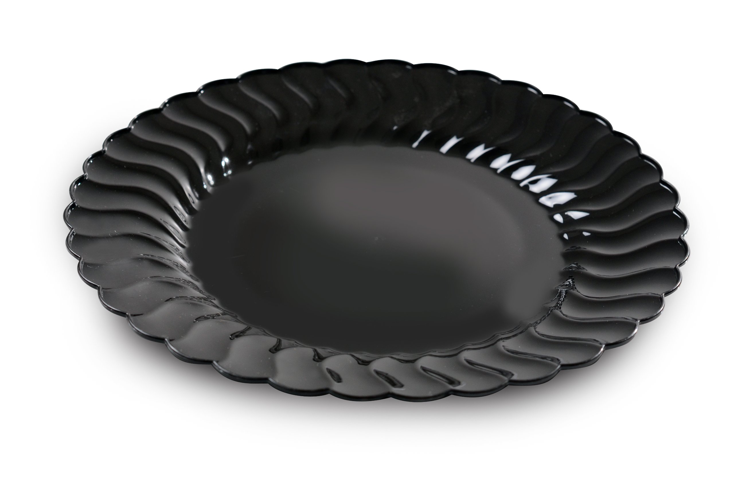 Flairware Black Shell Edged China-Like 9" Plate 180 Pieces