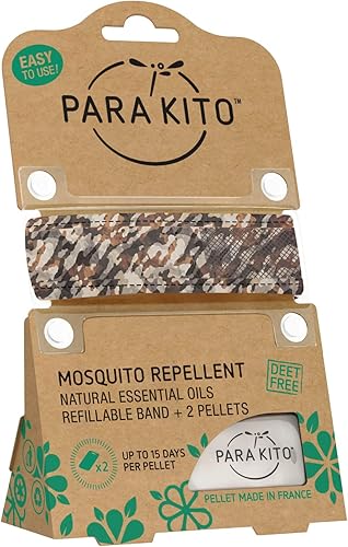 Miniatura 6 de PARA'KITO Pulsera de protección contra insectos y insectos, calcomanías para mosquitos, esenciales alternativos para la playa, camping, senderismo