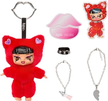 Bratz Bratziez Sweetheartz Plush Blind Box with Charm Clip and Accessory, Collectible Characters