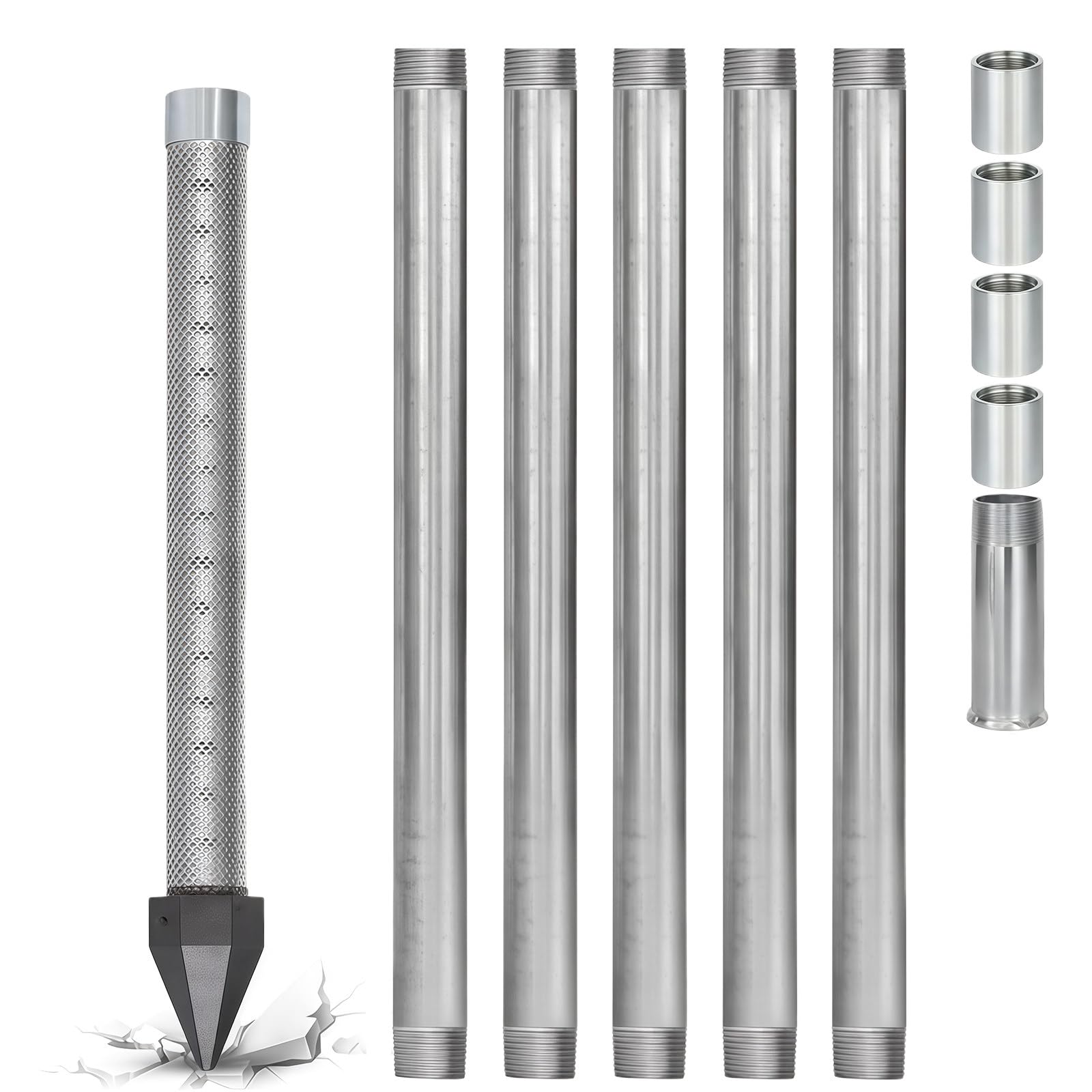 Bangbangji Multicolor Well Drive Point Kit, 60 Mesh, For Garden Wells 5+1Kit-6M