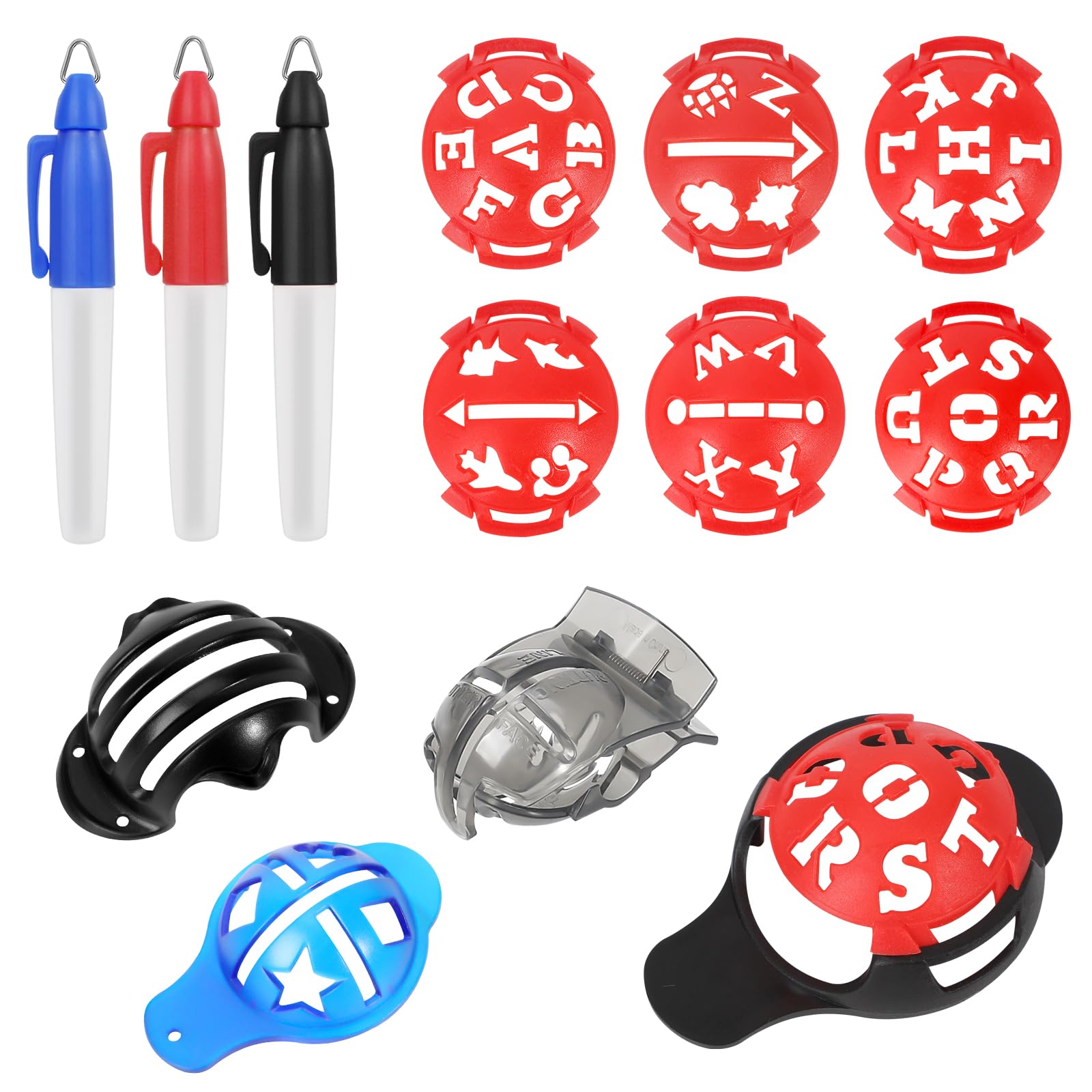 Amazon | ゴルフボールマーカー6個パック、360°アップグレード