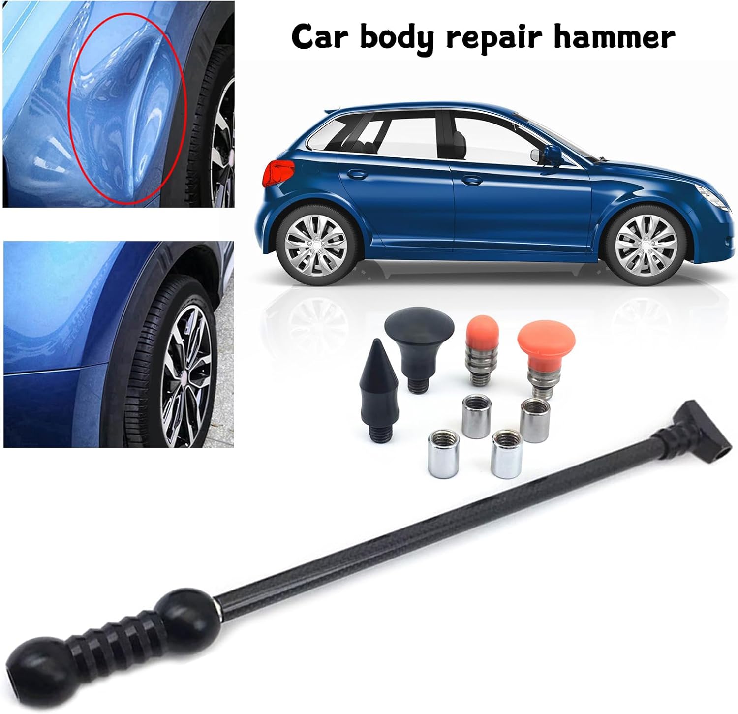 Professional Use Magnetic Bodywork Removal Hammer Car Body Restoration Repair Tool Suitable for Auto Panel Beating