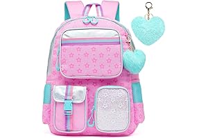 Aesthetic Pink Backpack: The Perfect School Companion for Elementary Girls